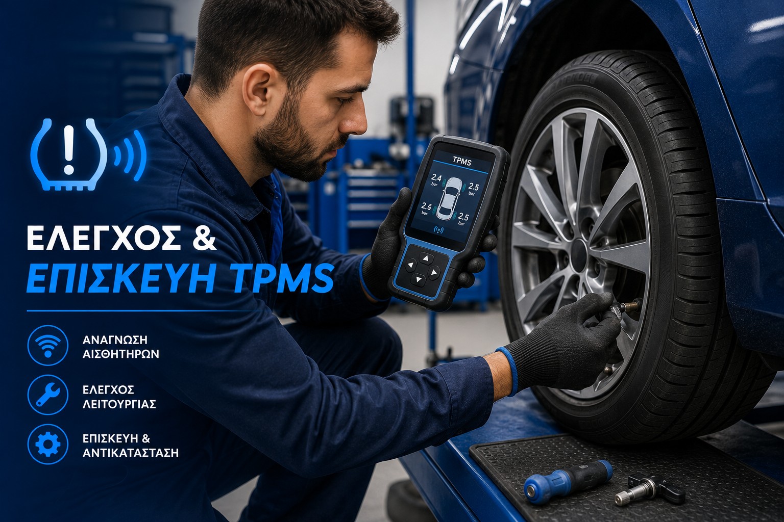 ΕΛΕΓΧΟΣ ΚΑΙ ΕΠΙΣΚΕΥΗ TPMS